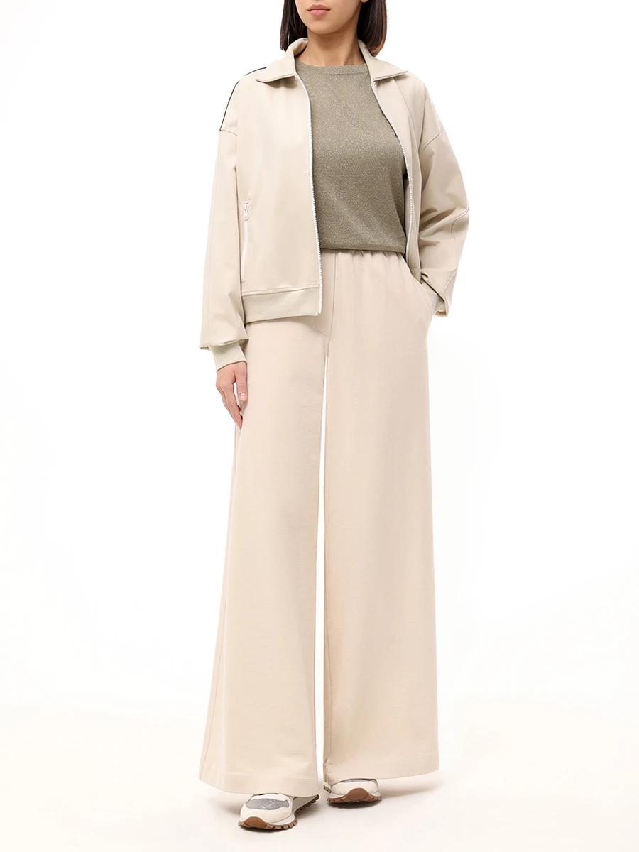 Брюки хлопковые BRUNELLO CUCINELLI MN05NVE399 C2869 Бежевый  Фото 2