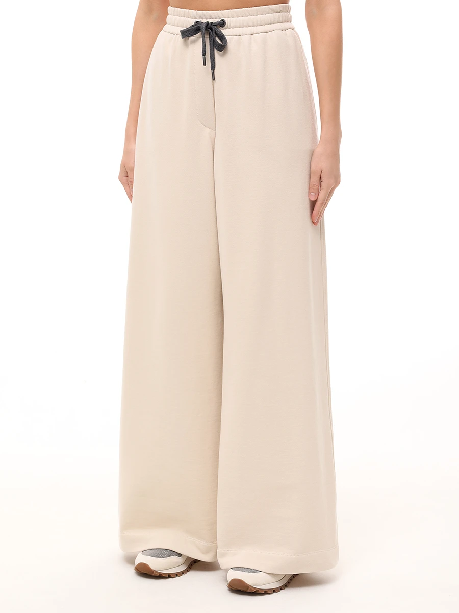 Брюки хлопковые BRUNELLO CUCINELLI MN05NVE399 C2869 Бежевый  Фото 4