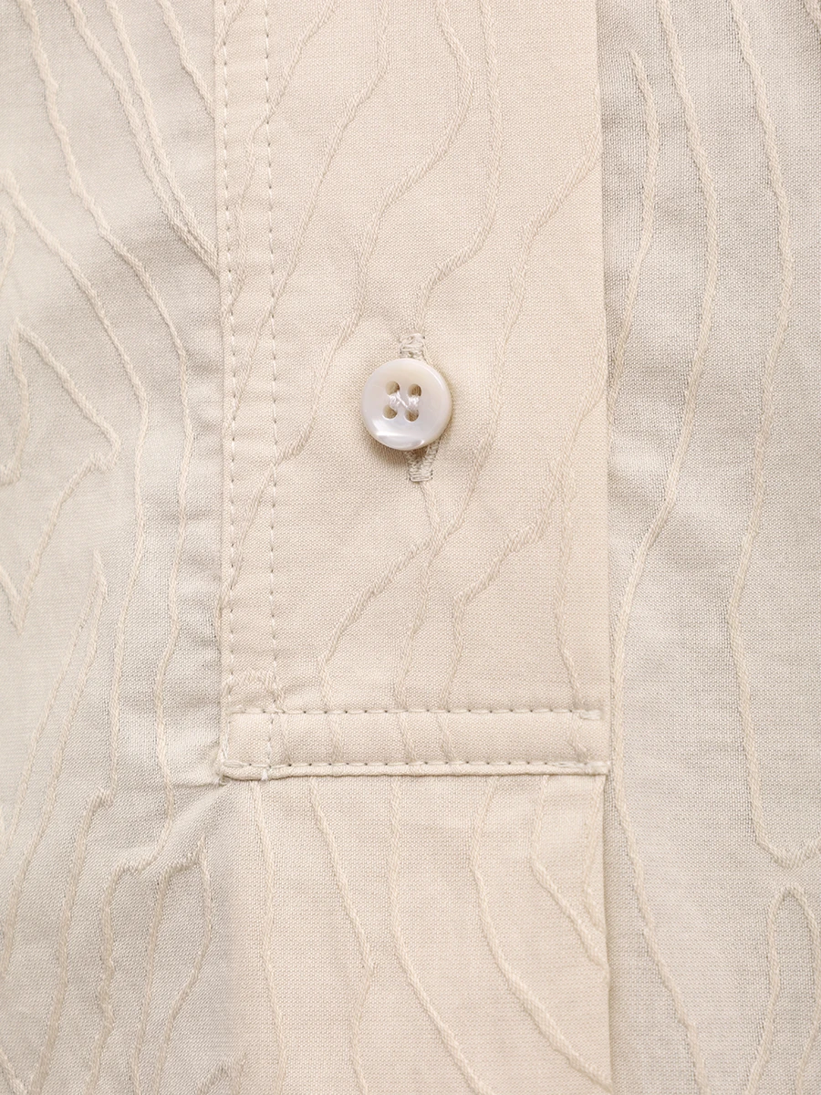 Рубашка хлопковая BRUNELLO CUCINELLI MQ994HH205 C3786 Бежевый  Фото 6