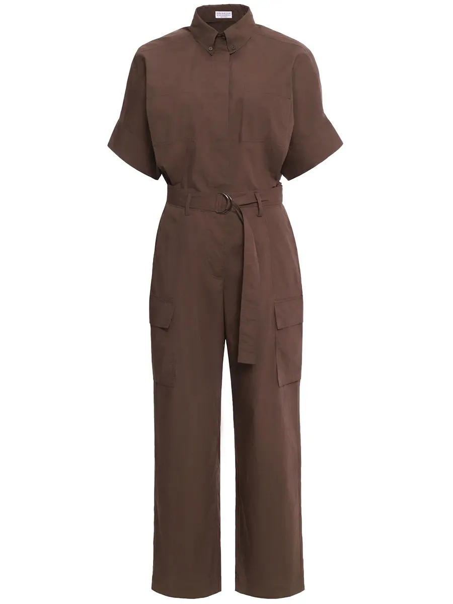 Комбинезон хлопковый BRUNELLO CUCINELLI M0H93HA999 C8705 Коричневый 