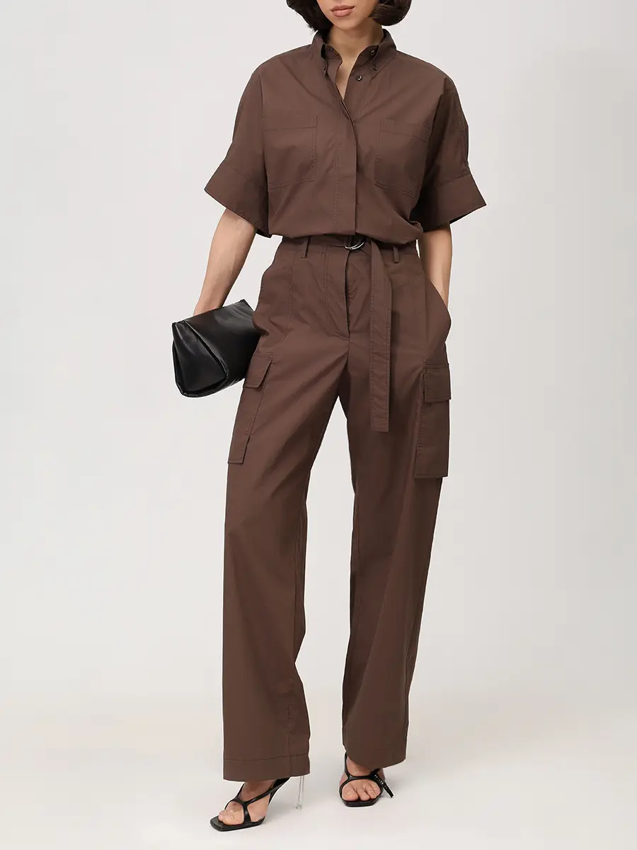 Комбинезон хлопковый BRUNELLO CUCINELLI M0H93HA999 C8705 Коричневый  Фото 2