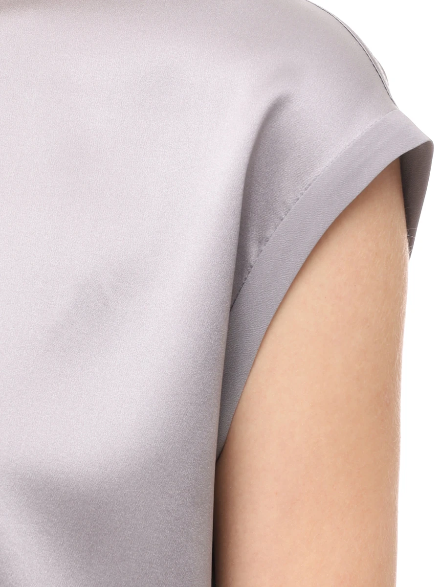 Топ шелковый BRUNELLO CUCINELLI M0C59EH500 C078 Серый  Фото 5