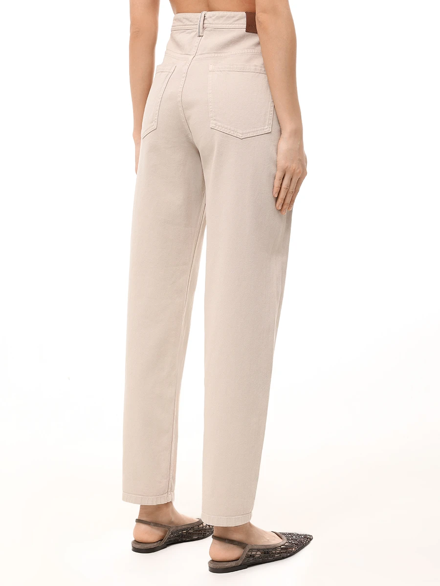 Джинсы хлопковые BRUNELLO CUCINELLI MB057P5319 C7192 Бежевый  Фото 3