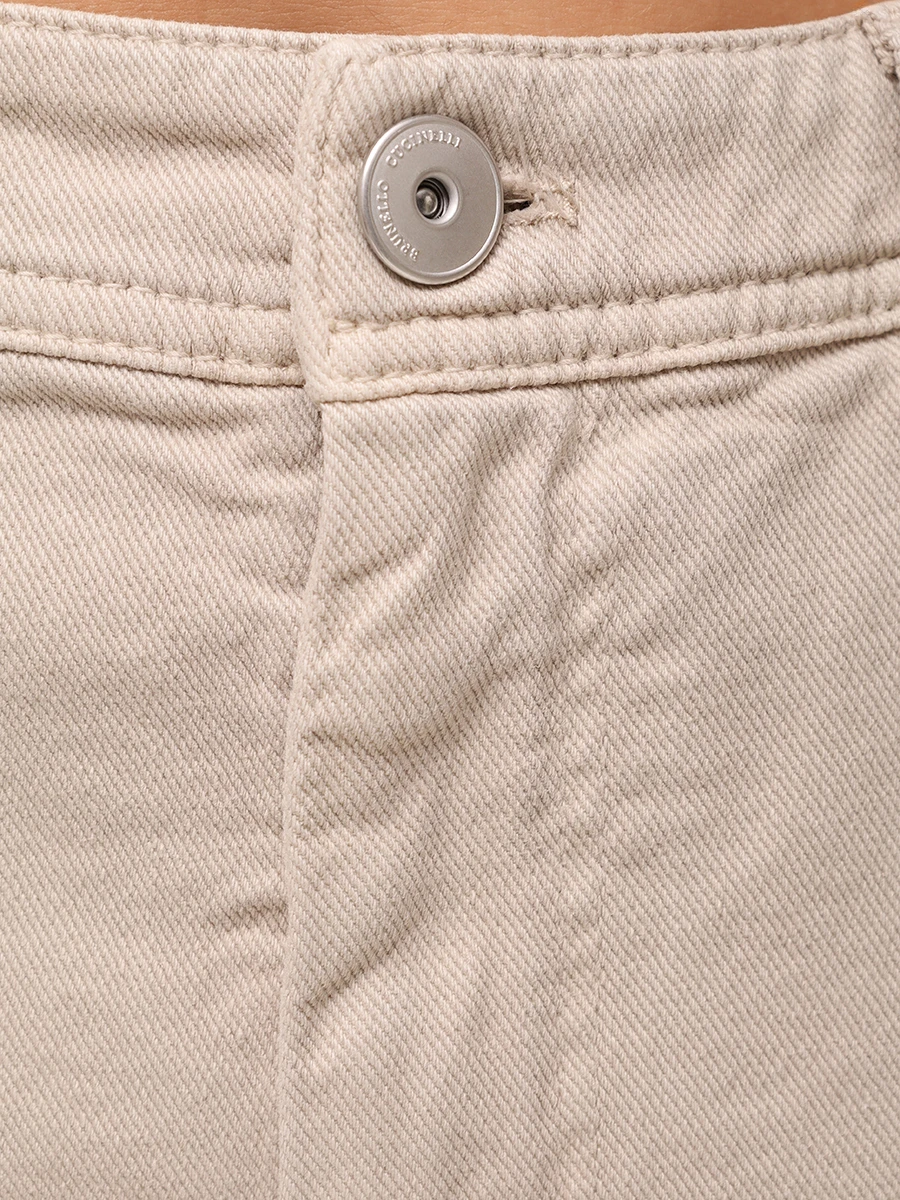 Джинсы хлопковые BRUNELLO CUCINELLI MB057P5319 C7192 Бежевый  Фото 6