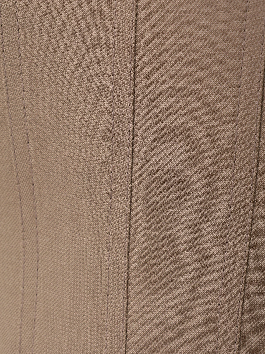 Платье из вискозы и льна BRUNELLO CUCINELLI MH126A5171 C2947 Бежевый  Фото 6