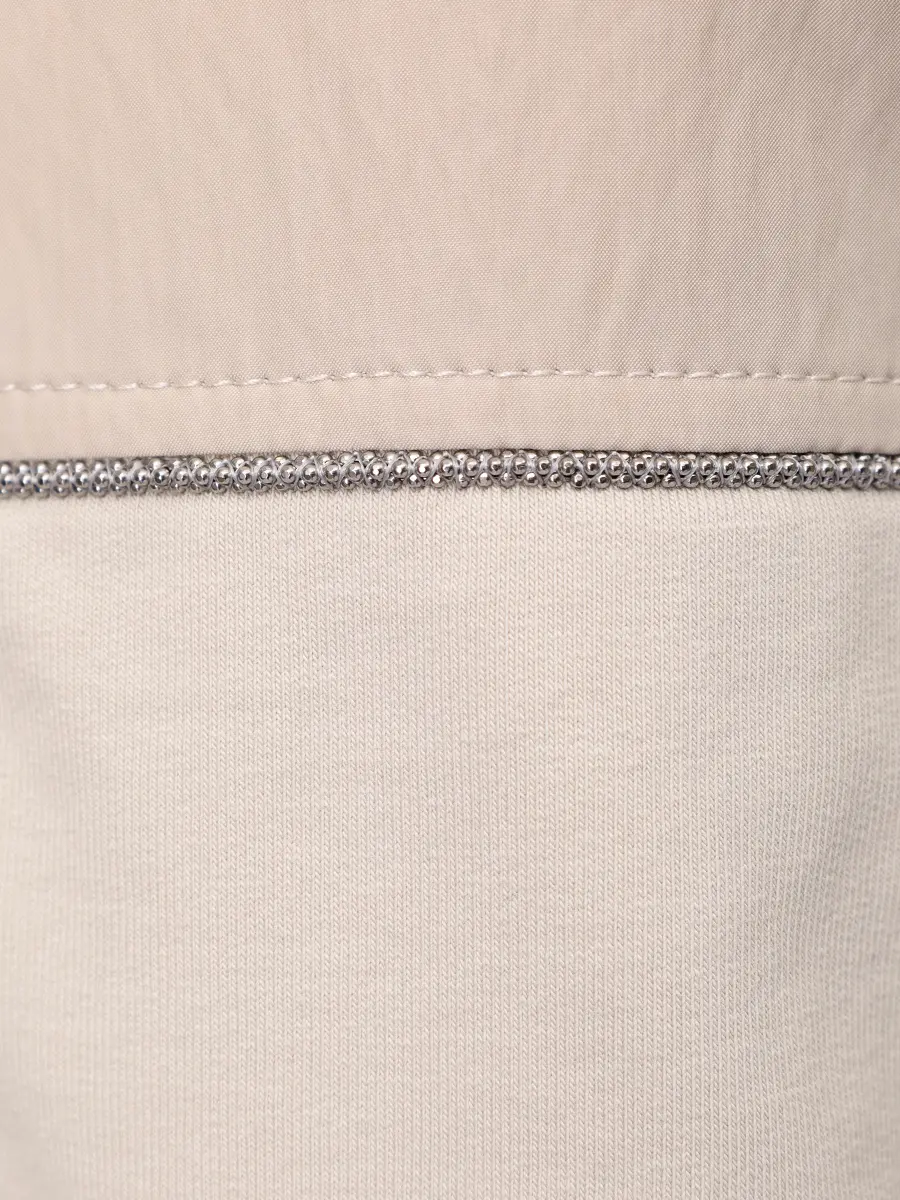 Олимпийка комбинированная BRUNELLO CUCINELLI MH827VE706 C9732 Бежевый  Фото 6