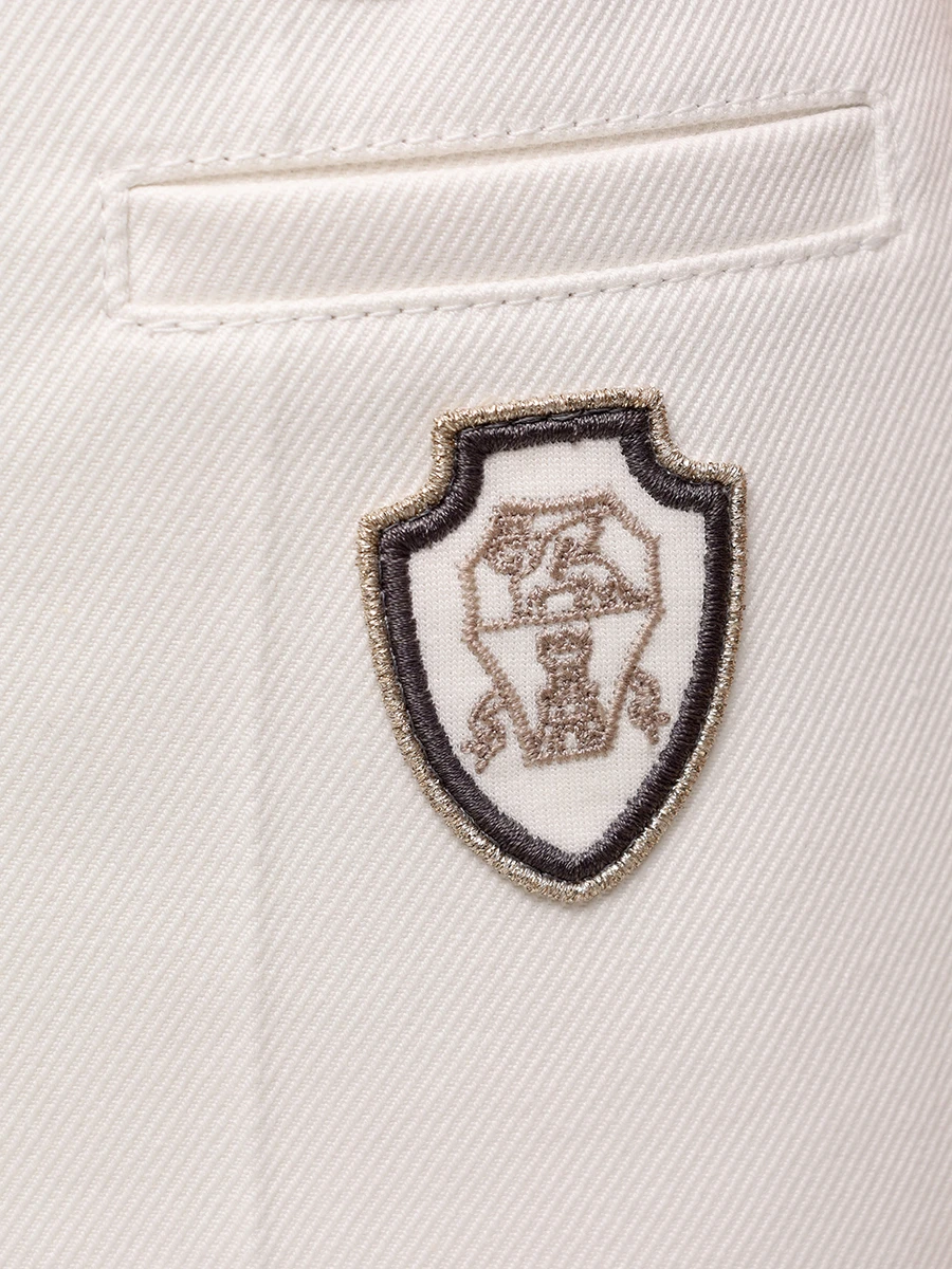 Шорты хлопковые BRUNELLO CUCINELLI MA126P8869 C1542 Белый  Фото 6