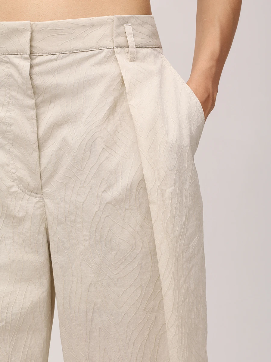 Брюки хлопковые BRUNELLO CUCINELLI MQ994HH289 C3786 Бежевый  Фото 5