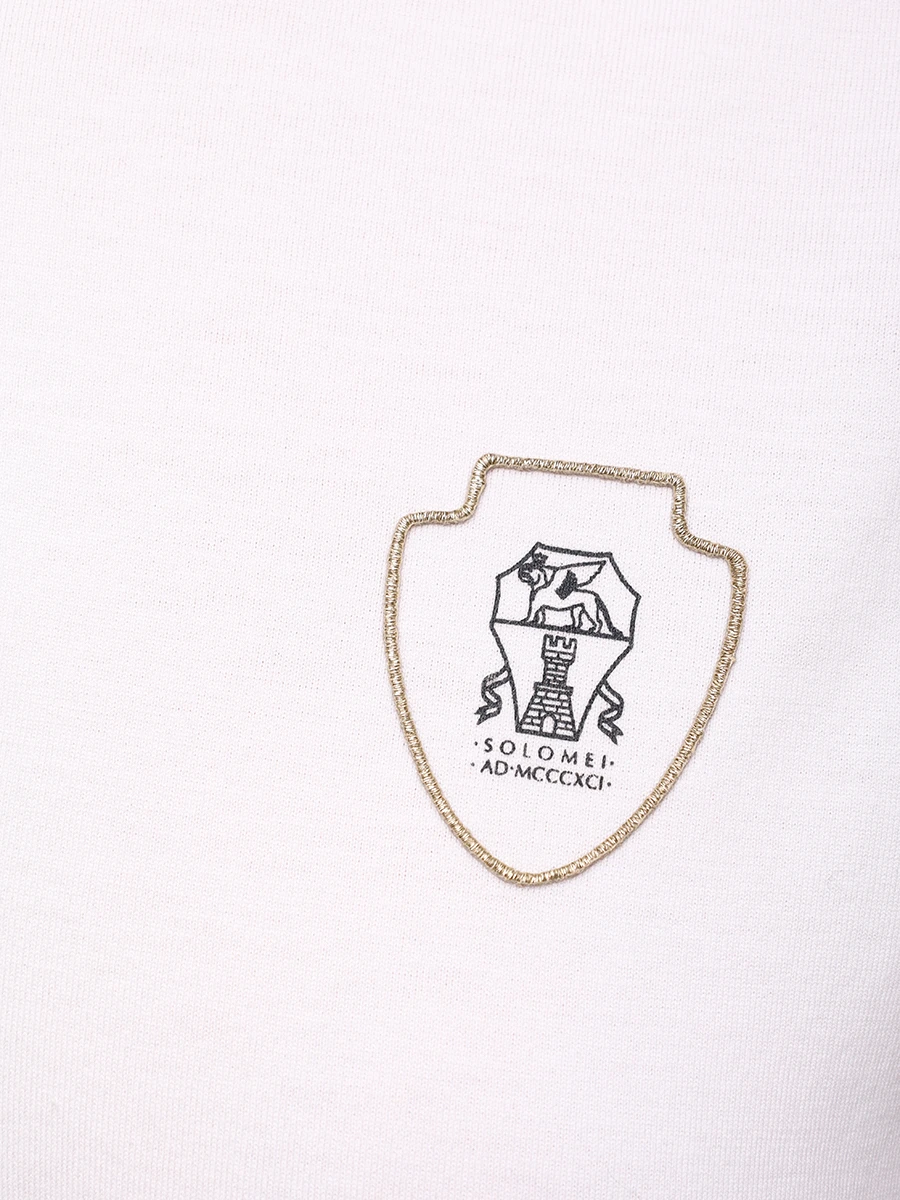 Поло хлопковое BRUNELLO CUCINELLI M0T81VD125 CSD82 Белый  Фото 6