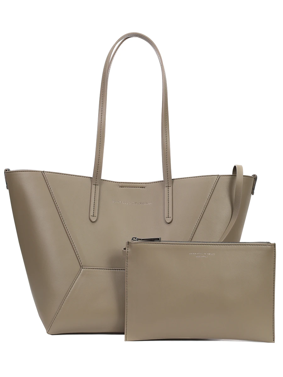 Сумка кожаная BC Duo BRUNELLO CUCINELLI MBHED2573 C2657 Зеленый  Фото 3