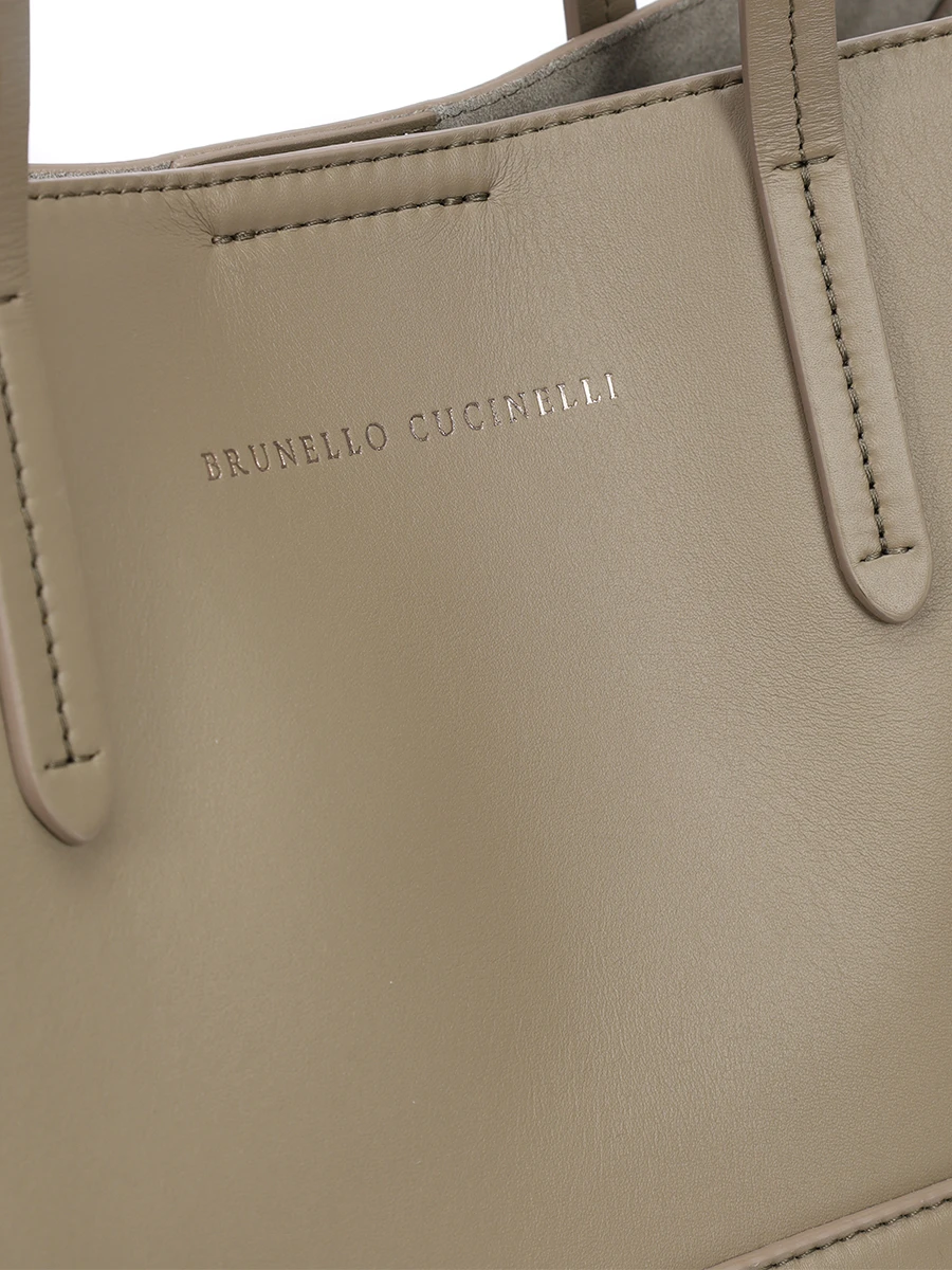 Сумка кожаная BC Duo BRUNELLO CUCINELLI MBHED2573 C2657 Зеленый  Фото 6