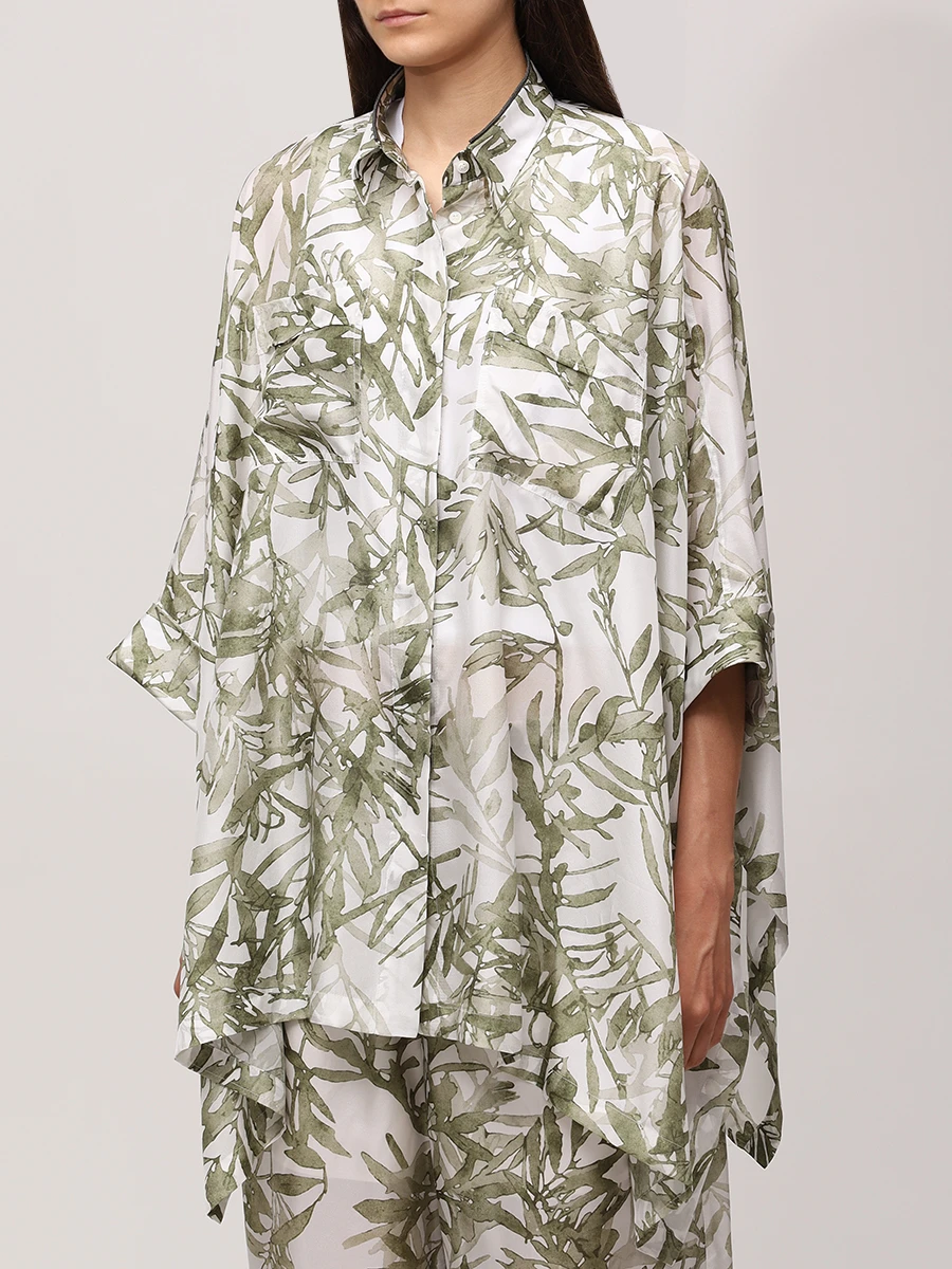 Рубашка шелковая BRUNELLO CUCINELLI MQ999NL616 C6001 Коричневый  Фото 4