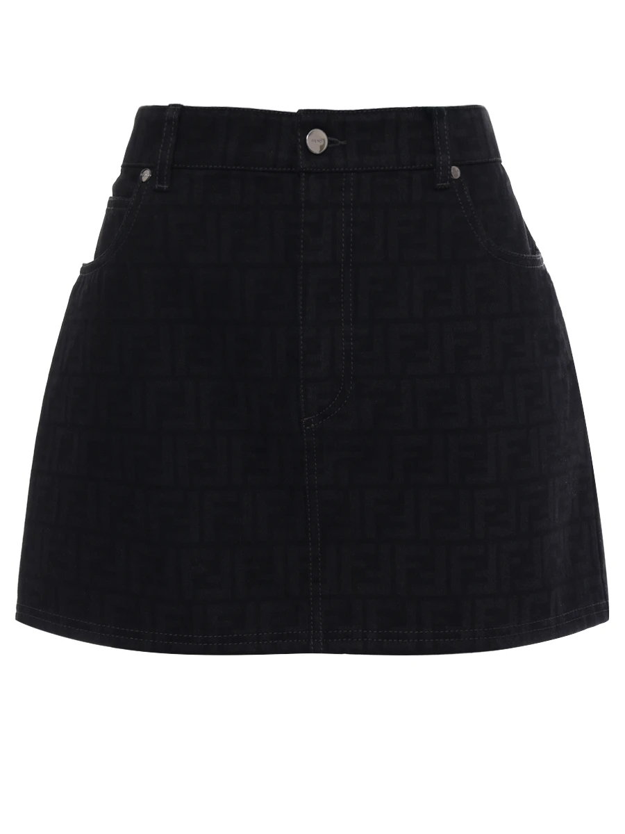 

Юбка джинсовая, Черный, FLQ583 AT1B F0GME