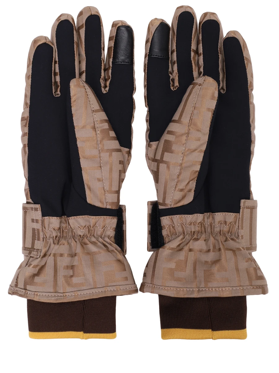 Перчатки горнолыжные FENDI FAC082 AQCC F1PNO Золотой  Фото 2