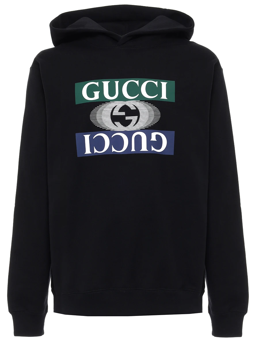Худи хлопковое GUCCI 795557 XJGQP 1152 Черный 