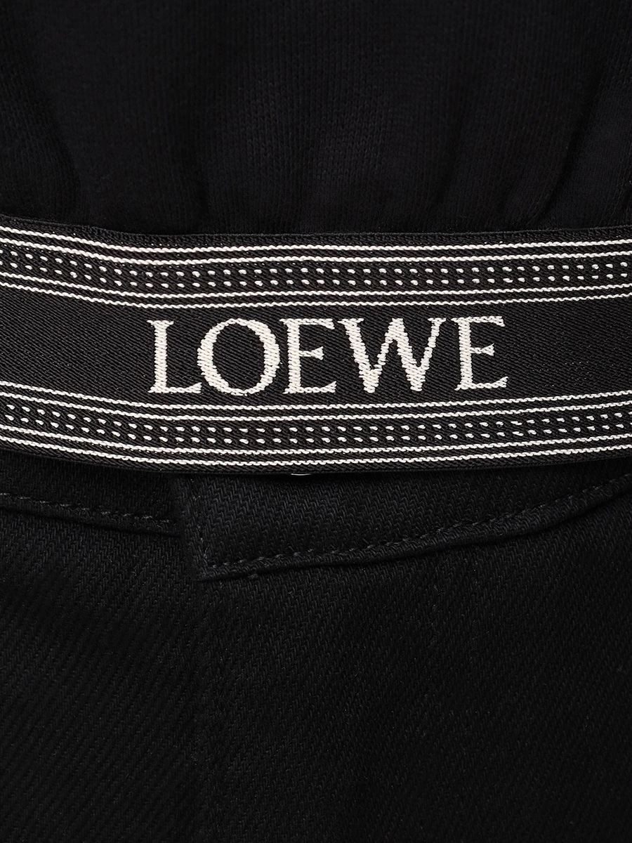 Худи хлопковое LOEWE S359Y25X45 1100 Черный  Фото 6