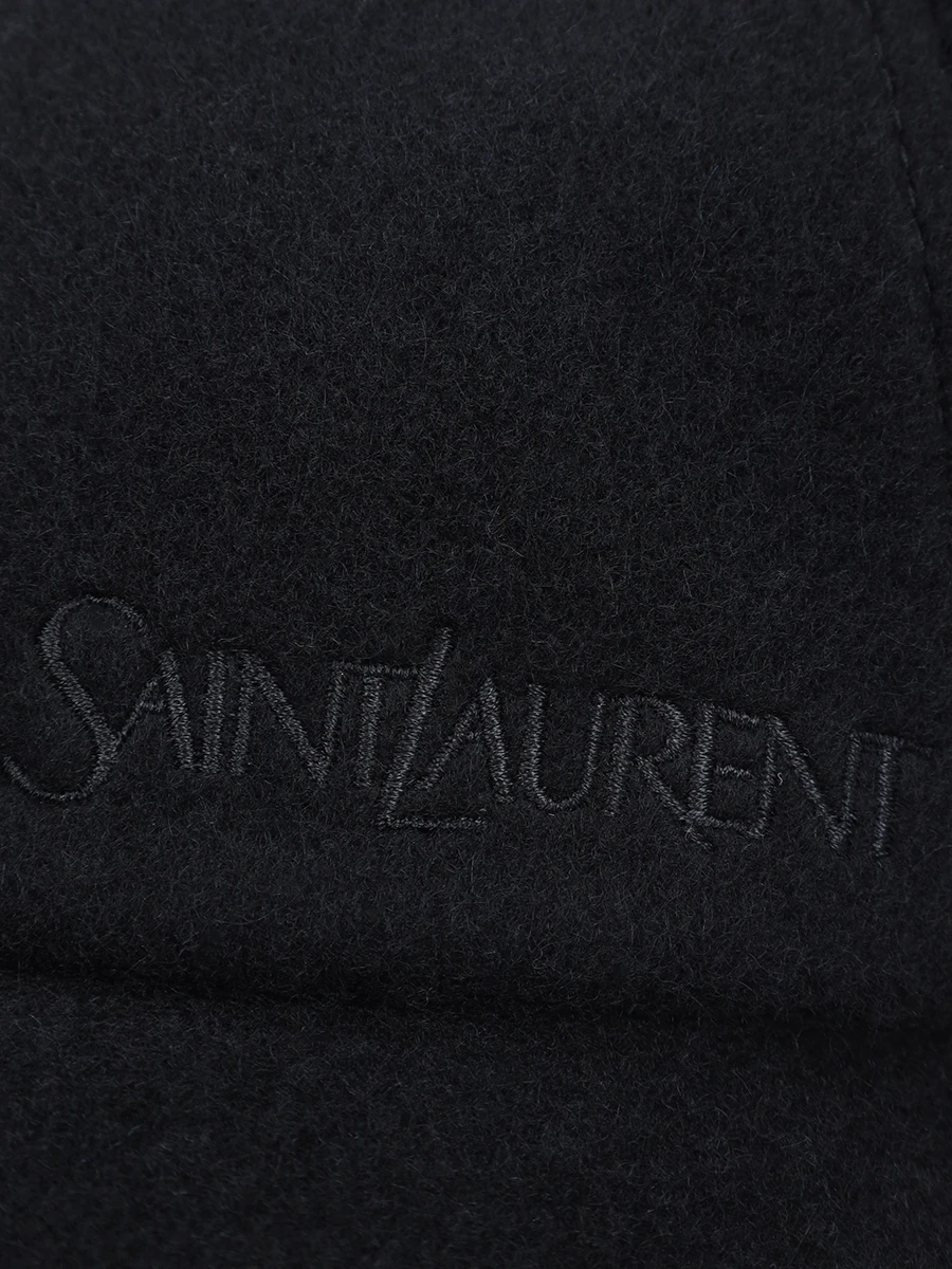 Бейсболка кашемировая SAINT LAURENT 810947-3YR01-1000 Черный  Фото 3