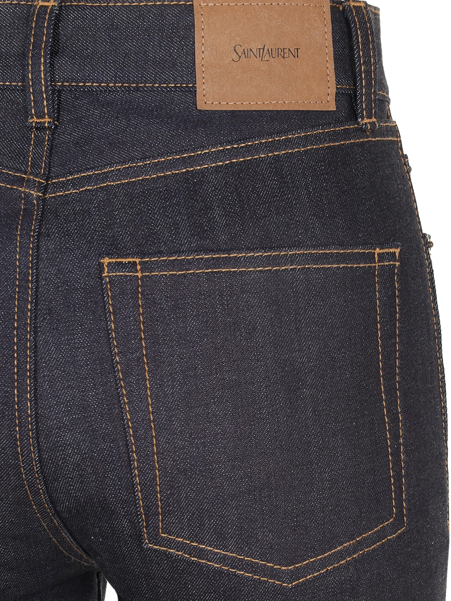 Джинсы хлопковые SAINT LAURENT 807142-Y23HA-4020 Синий  Фото 3