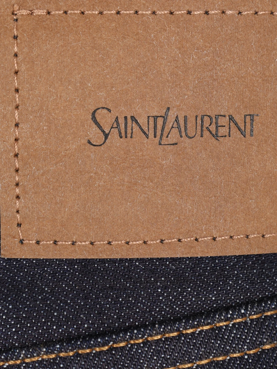 Джинсы хлопковые SAINT LAURENT 807142-Y23HA-4020 Синий  Фото 4