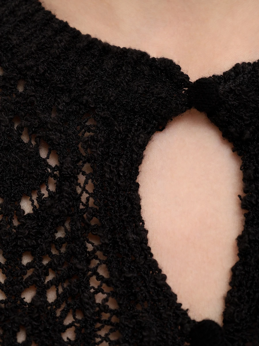 Платье из хлопка и шелка LOULOU STUDIO EVAN Черный  Фото 6