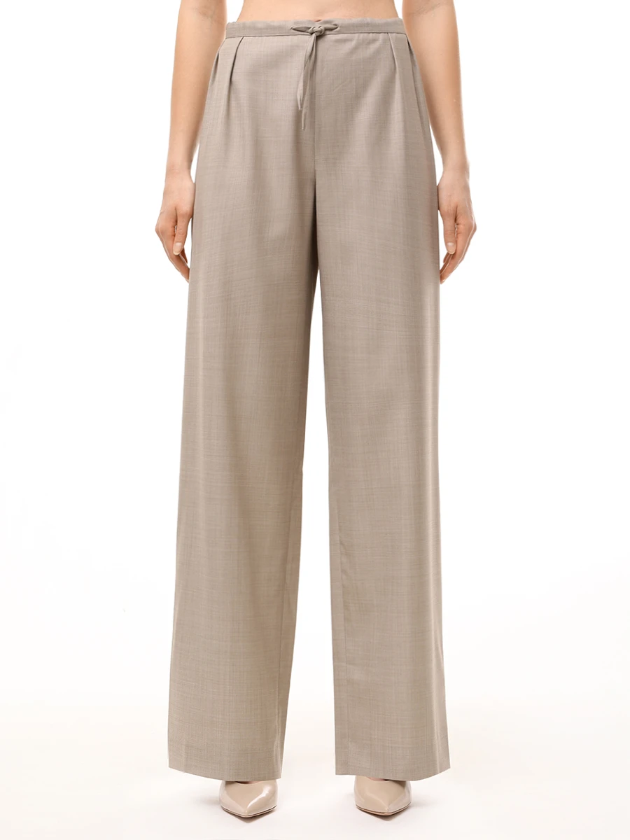 

Брюки шерстяные, Бежевый, COVE