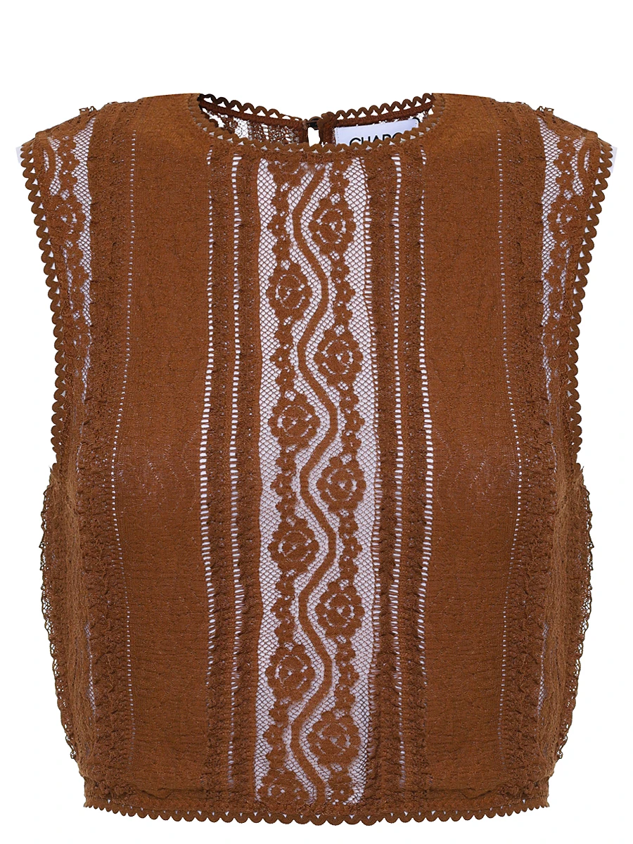 Топ хлопковый CHARO RUIZ 255101 Коричневый 