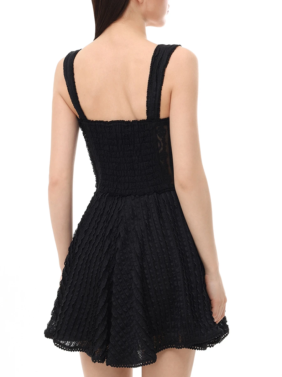 Платье хлопковое CHARO RUIZ 255601 Черный  Фото 3