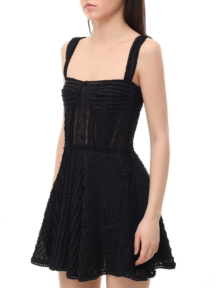 Платье хлопковое CHARO RUIZ 255601 Черный  Фото 4