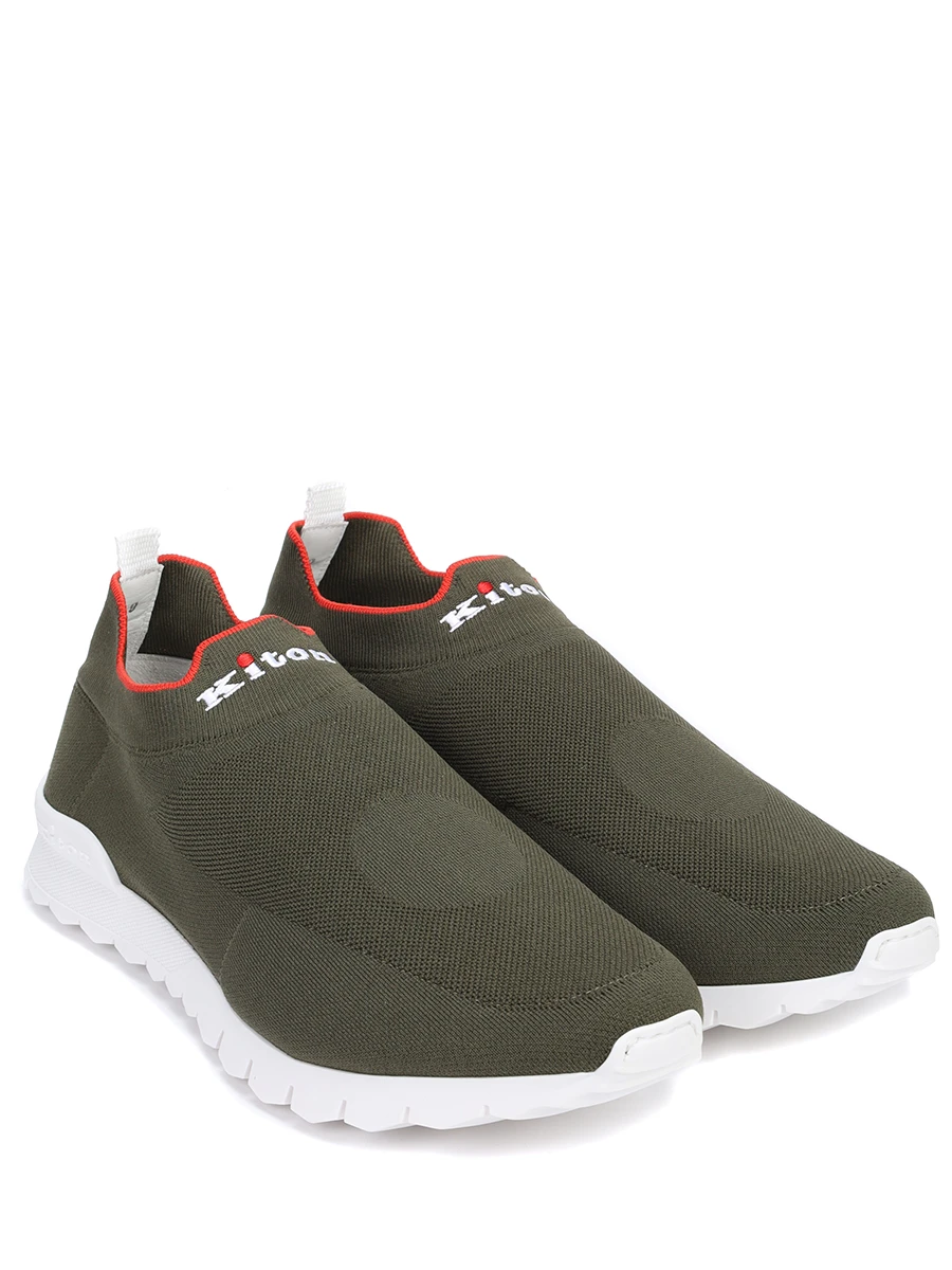 Кроссовки текстильные KITON USSA089N0104505001 Зеленый  Фото 2