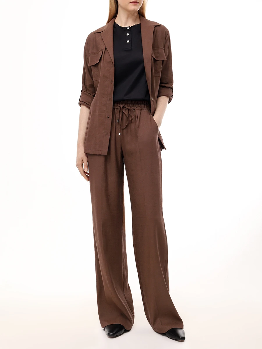 

Футболка из шелка и хлопка, Черный, D59419K0925F0700