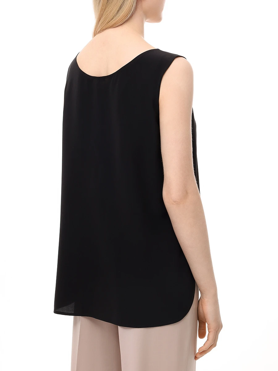 Топ шелковый KITON D51443K0597A17000 Черный  Фото 3