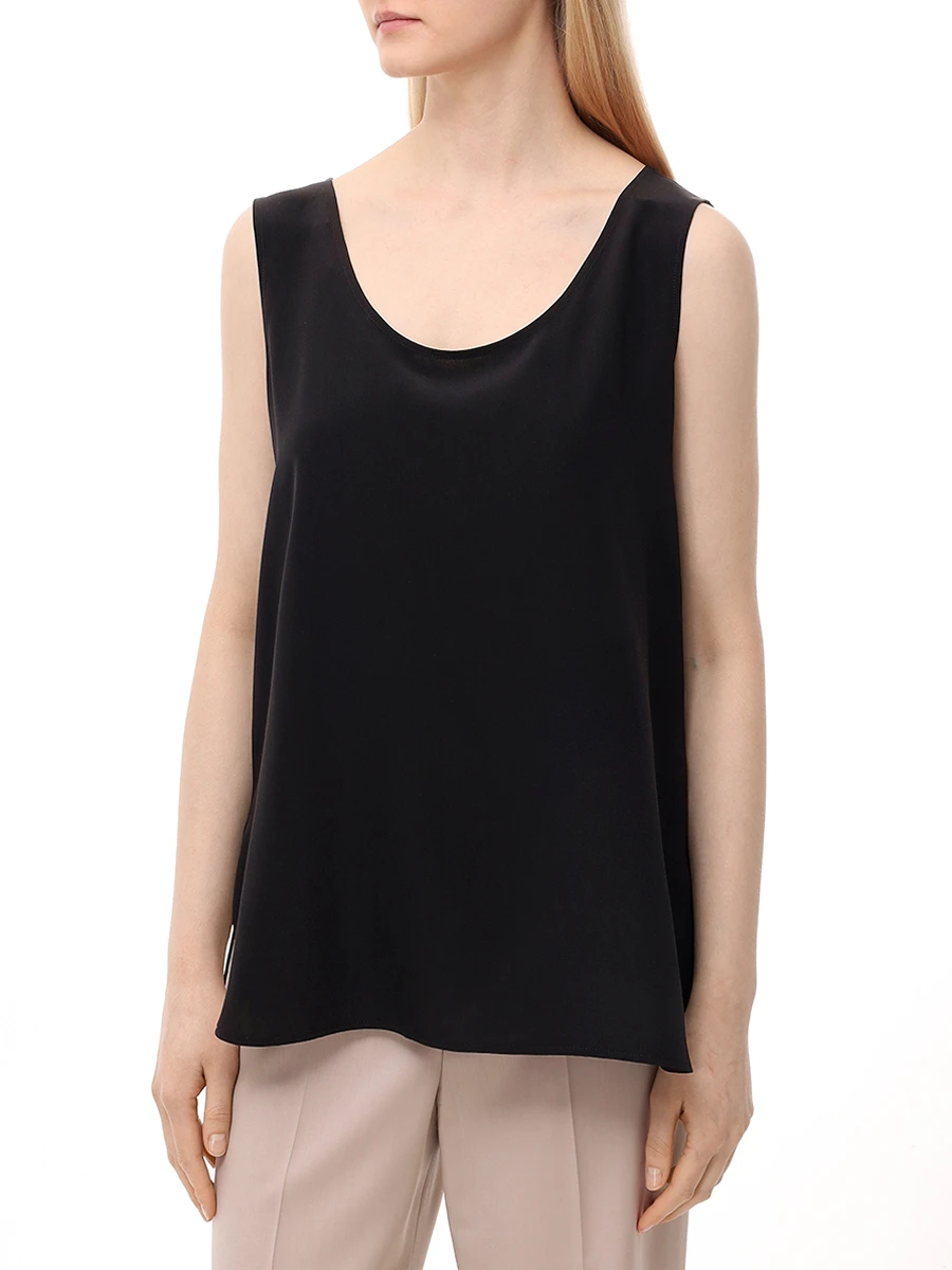 Топ шелковый KITON D51443K0597A17000 Черный  Фото 4