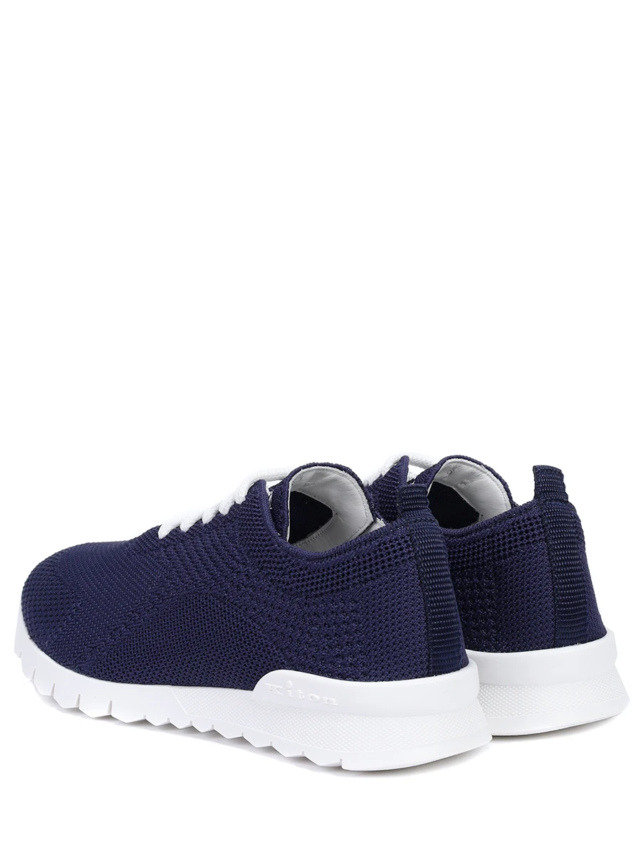 Кроссовки текстильные KITON DSSFITSN008090202 Синий  Фото 4