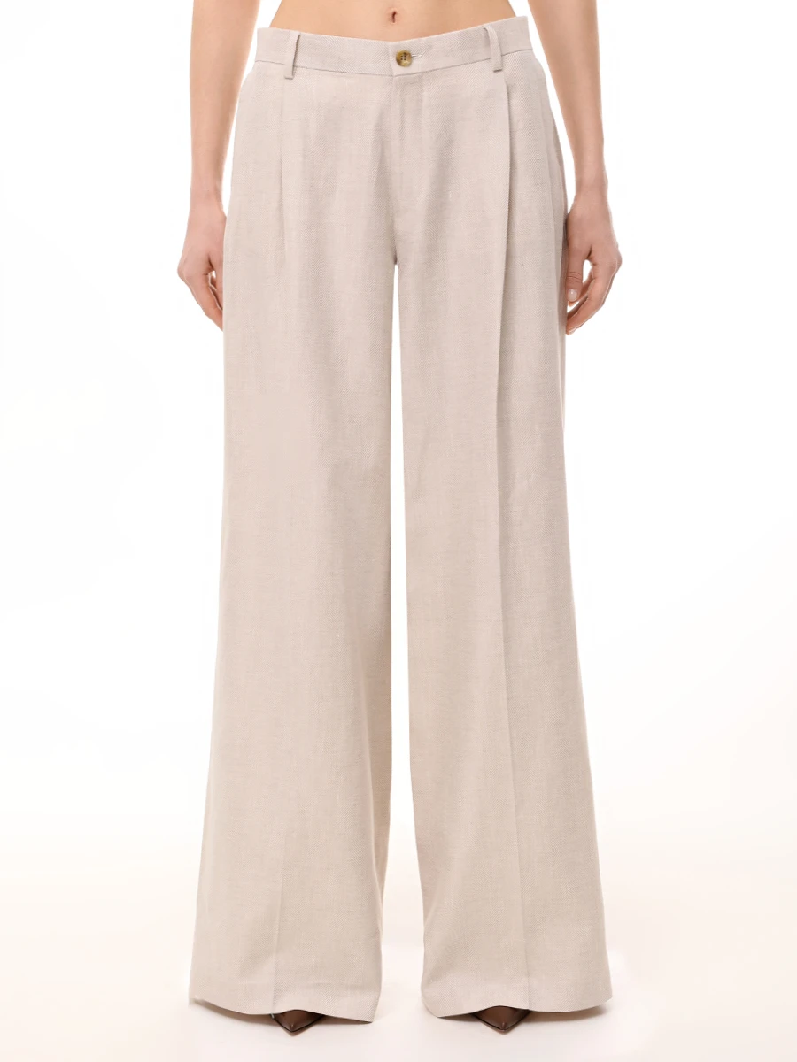 Костюм из льна и хлопка L.B.M. 1911 53367/2-2156/1150/8112 Бежевый  Фото 11