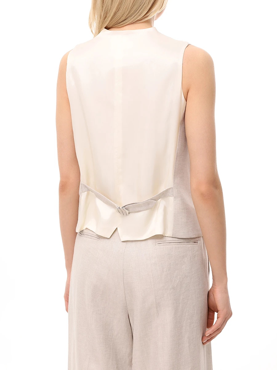 Костюм из льна и хлопка L.B.M. 1911 53367/2-2156/1150/8112 Бежевый  Фото 6