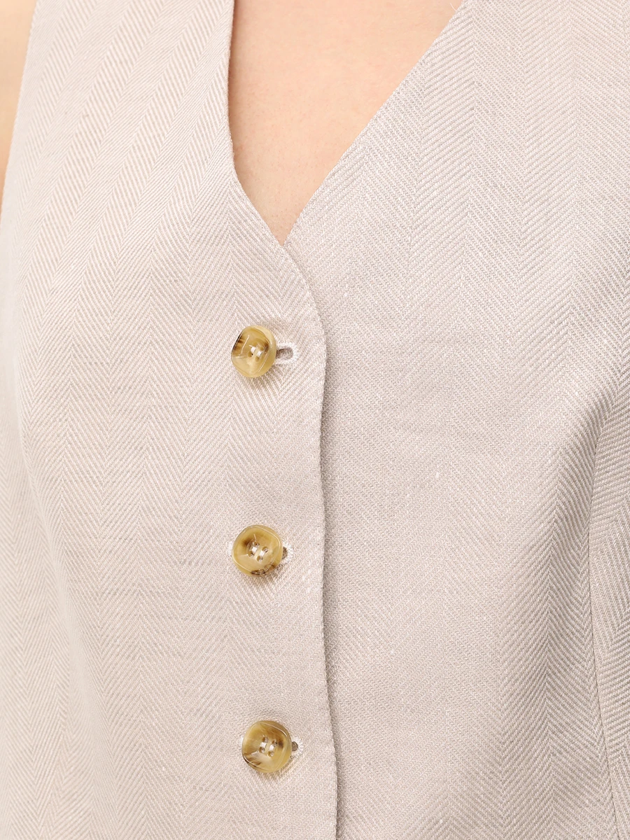 Костюм из льна и хлопка L.B.M. 1911 53367/2-2156/1150/8112 Бежевый  Фото 8