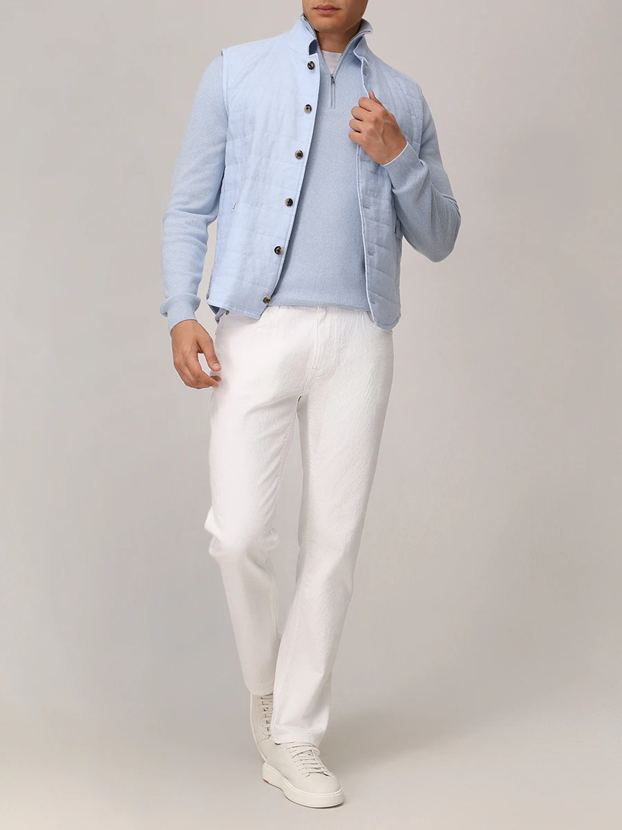Джемпер кашемировый FIORONI CASHMERE MK00CAC6WM 0012 A19 Голубой  Фото 2