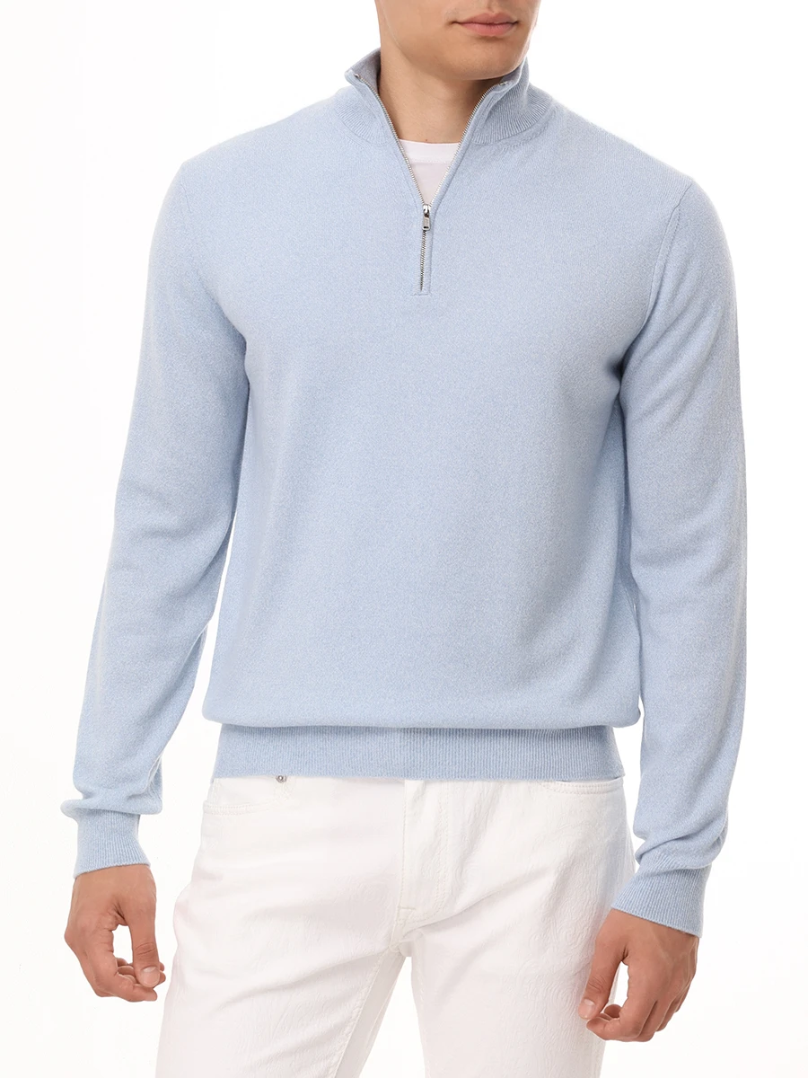 Джемпер кашемировый FIORONI CASHMERE MK00CAC6WM 0012 A19 Голубой  Фото 4