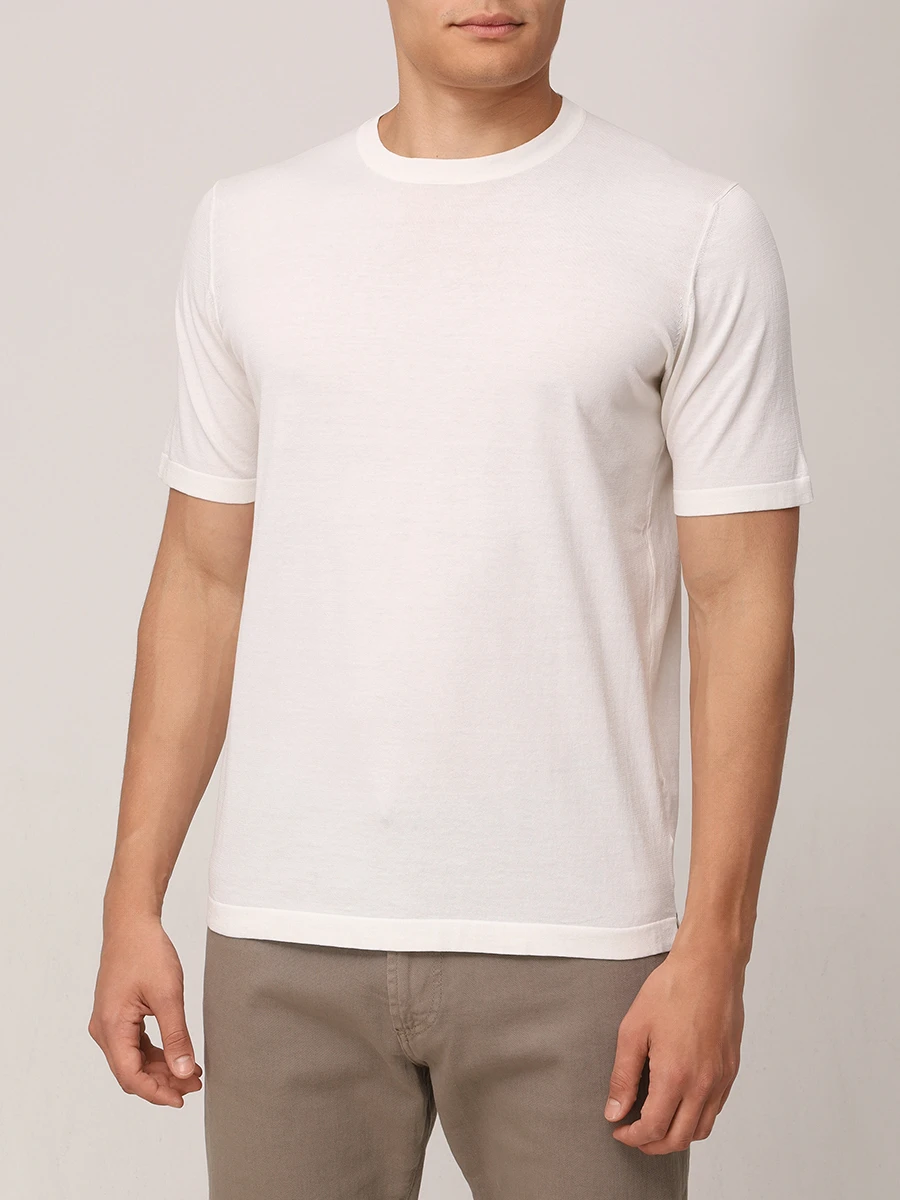 Футболка хлопковая FIORONI CASHMERE MK20241A1 0064 K1 Белый  Фото 4