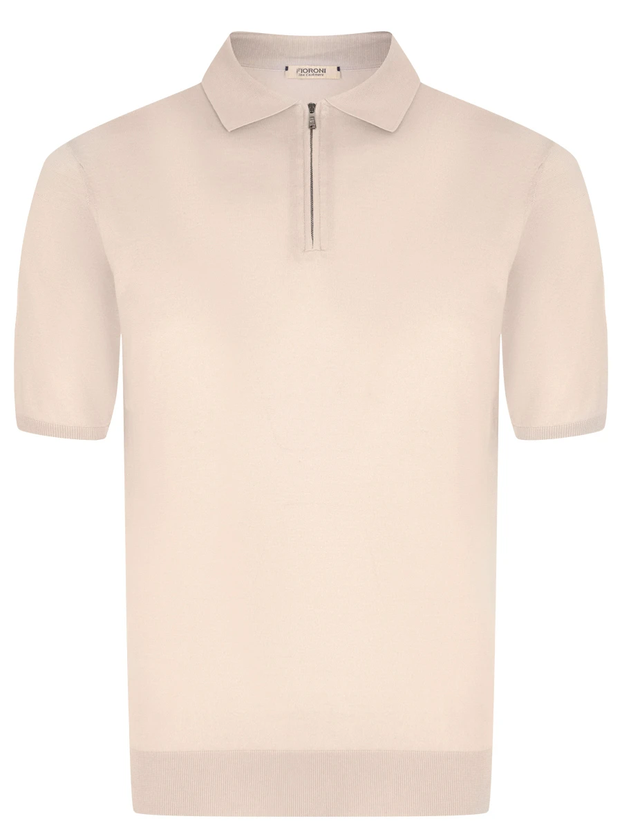 Поло хлопковое FIORONI CASHMERE MK28609С3 0021 E1 Кремовый 
