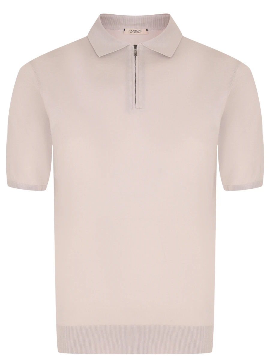 Поло хлопковое FIORONI CASHMERE MK28609С3 0023 E4 Светло Серый 
