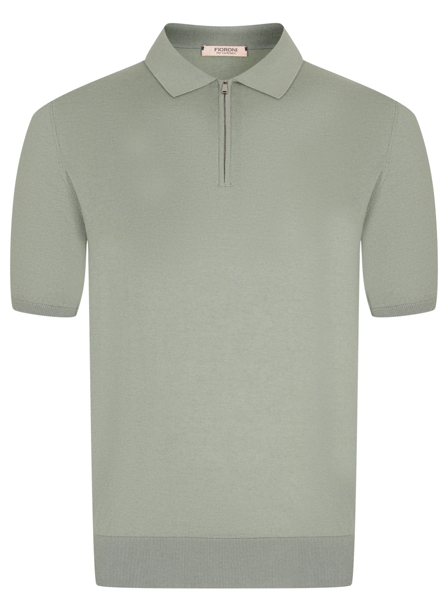Поло хлопковое FIORONI CASHMERE MK28609С3 0030 E11 Зеленый 
