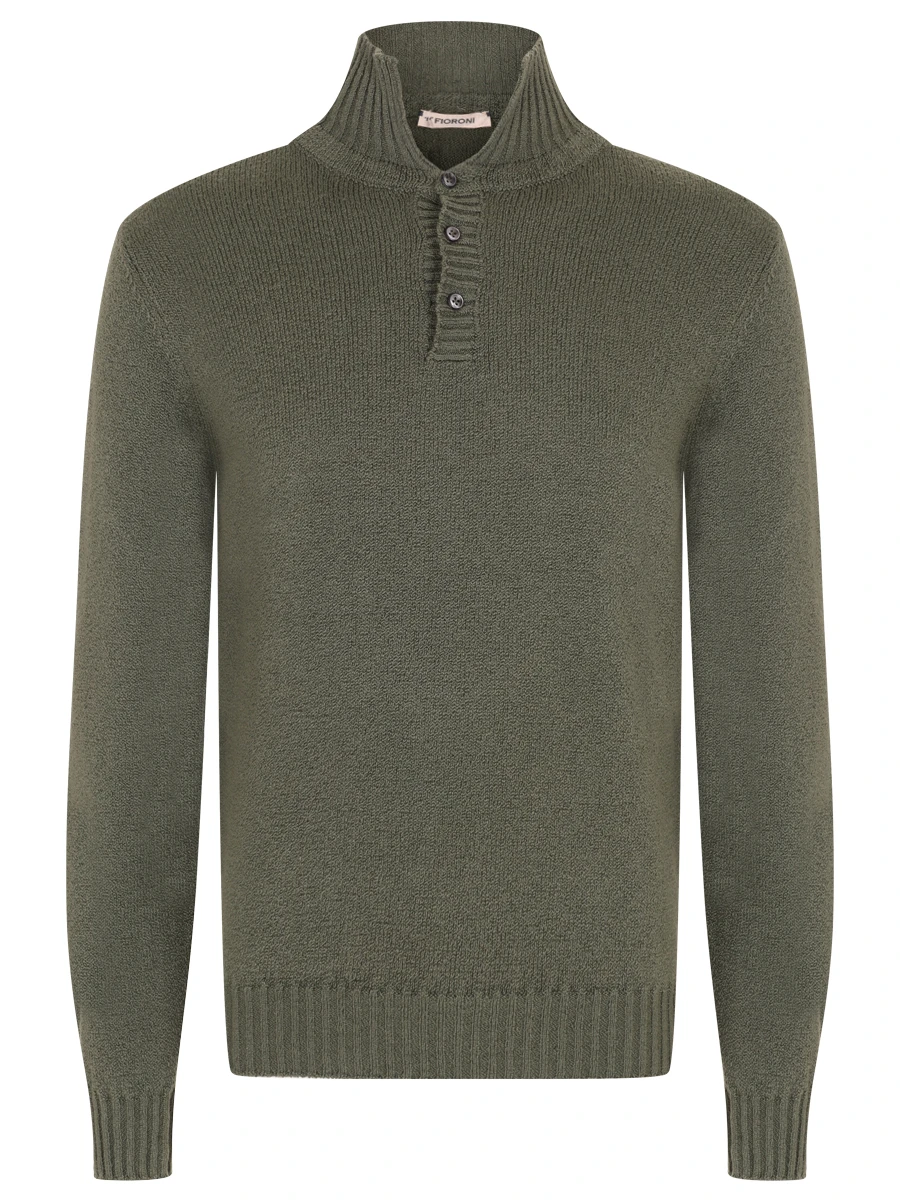 Джемпер хлопковый FIORONI CASHMERE MK30210C2 0003 XS3 Темно Зеленый 