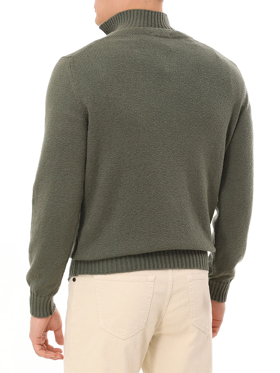 Джемпер хлопковый FIORONI CASHMERE MK30210C2 0003 XS3 Темно Зеленый  Фото 3