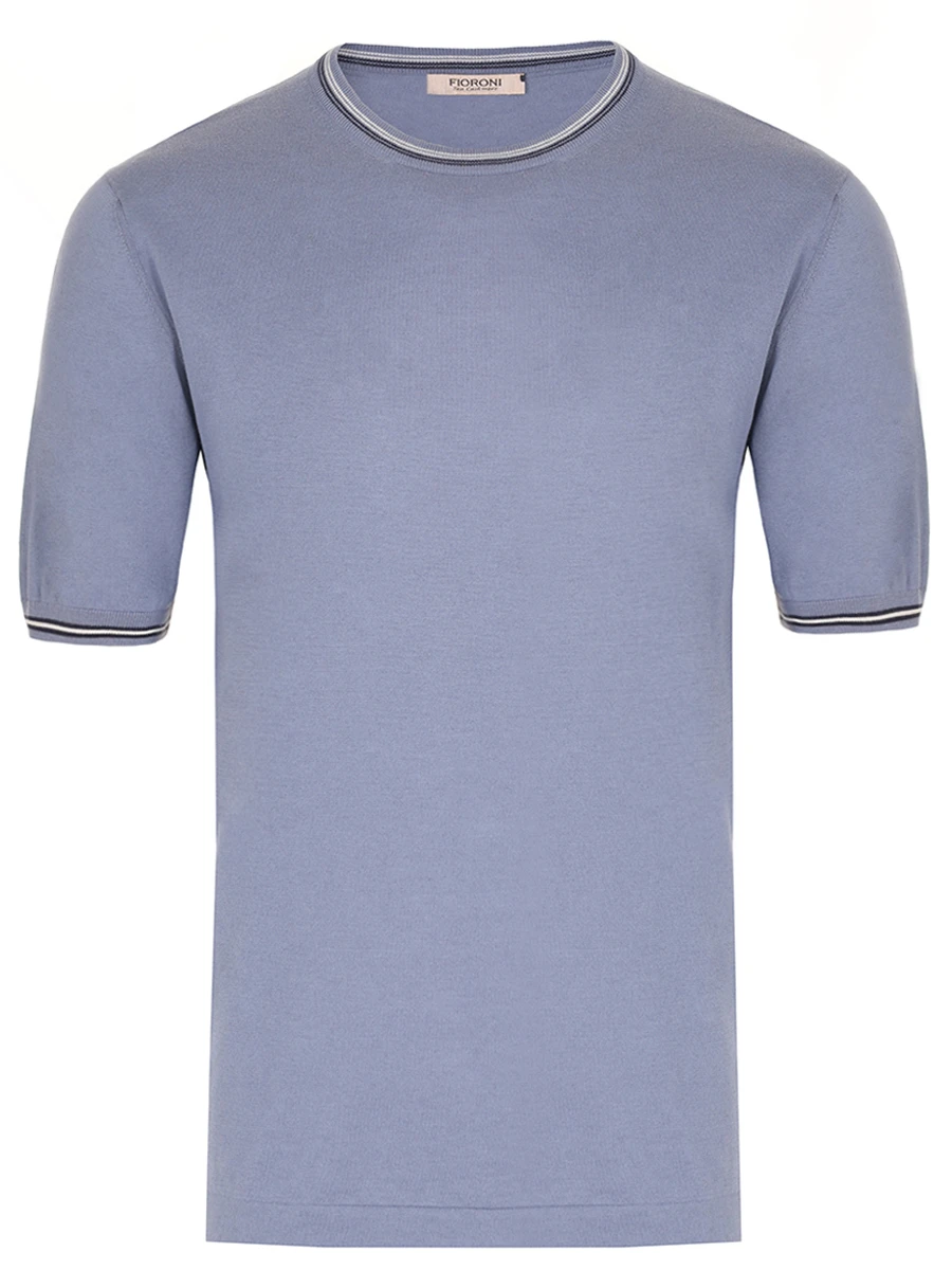 Футболка хлопковая FIORONI CASHMERE MK30609A1 0001 3E5 Голубой 
