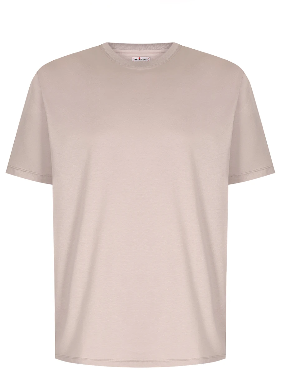 Футболка хлопковая KITON UMC023H0920006002 Бежевый 