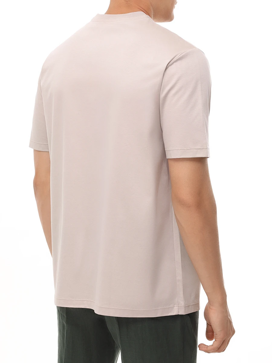 Футболка хлопковая KITON UMC023H0920006002 Бежевый  Фото 3