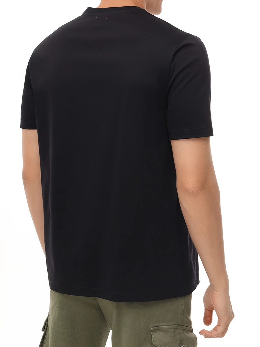 Футболка хлопковая KITON UMC023K06R4913018 Черный  Фото 3