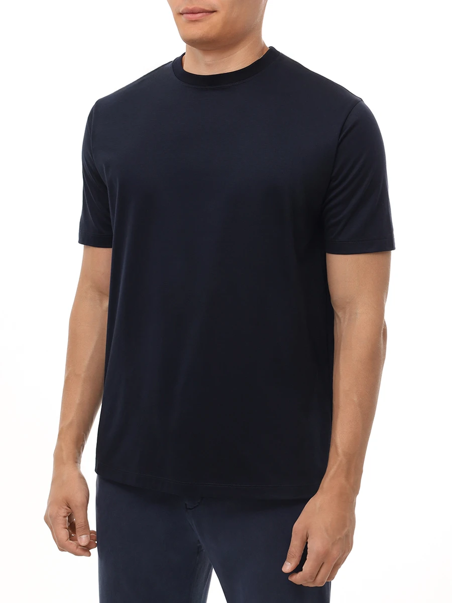 Футболка хлопковая KITON UMC023K06R491100N Темно Синий  Фото 4