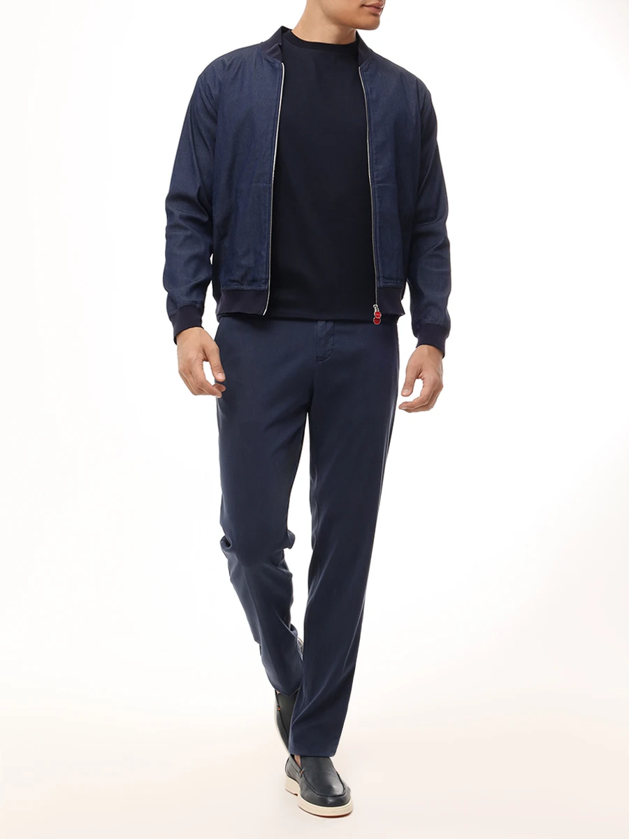 Футболка хлопковая KITON UMC023K06R491100O Темно Синий  Фото 2